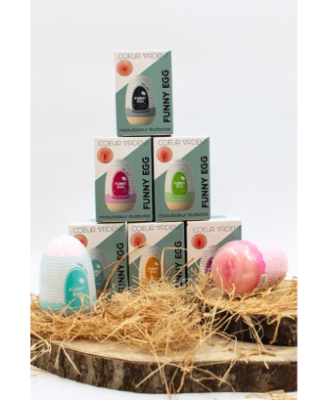 Gaine Masturbatrice Réutilisable FUNNY EGG – Design Réaliste Vagin lèvres épaisses